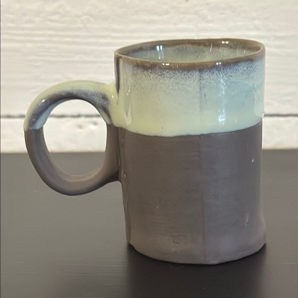 World Market Reactive Dip Dye Glazed Farmhouse Rustic Mug Espresso Coffee Cup